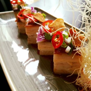 Diningruhm - Crispy Pork Belly mit Spicy Miso Sauce - Asian Fusion Near Me - Vienna, 9