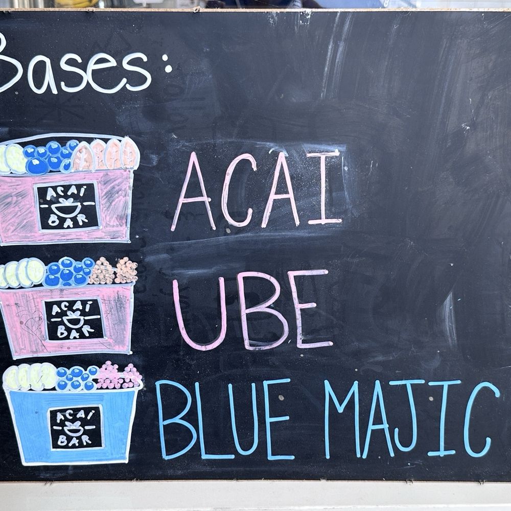 Acai bar  - Base options - Acai Bowls Near Me - Pasadena, California