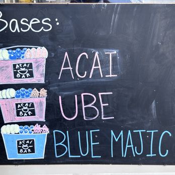 Acai bar  - Base options - Acai Bowls Near Me - Pasadena, California