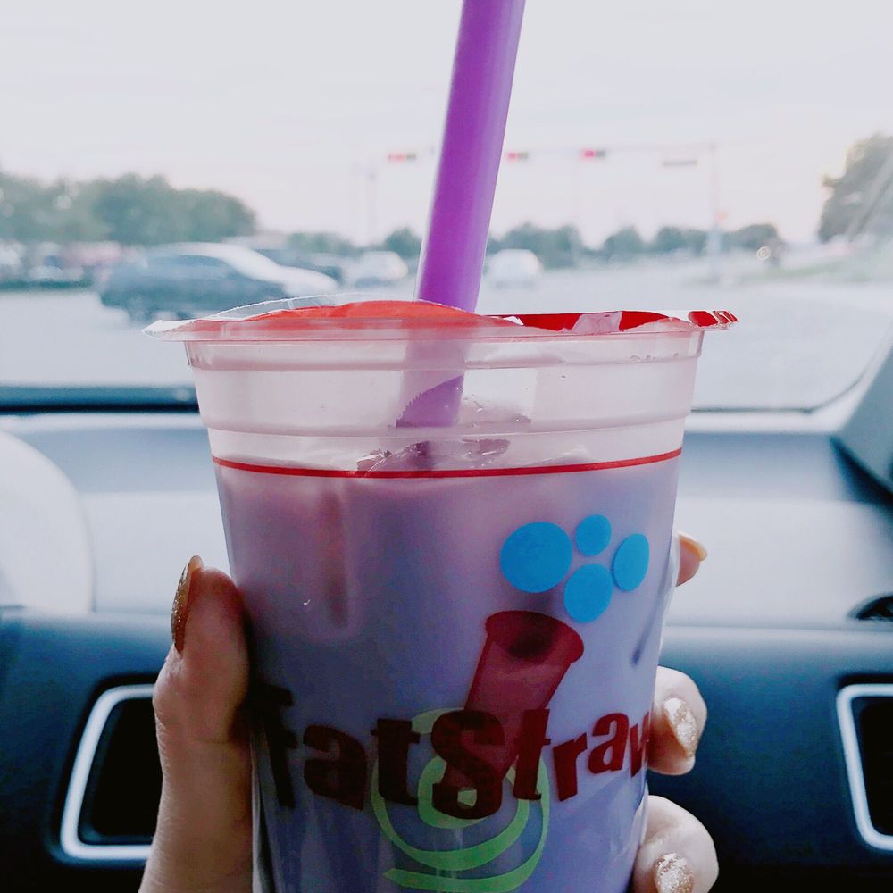 Fat Straws - Taro bubble tea - Coffee & Tea Near Me - Plano, Texas