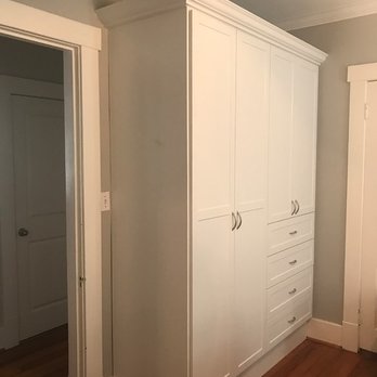 A Better Closet - White storage cabinet with raised-panel doors and drawers. - Cabinetry Near Me - Calera, Alabama