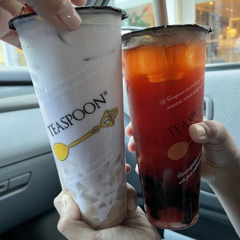 Teaspoon - Taro & a strawberry sangria - Bubble Tea Near Me - Davis, California