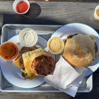 HenDough - Egg & Cheese Biscuit with sausage and a gluten free Egg & Cheese Biscuit with sausage - Donuts Near Me - Hendersonville, North Carolina HenDough - Egg & Cheese Biscuit with sausage and a gluten free Egg & Cheese Biscuit with sausage - Donuts Near Me - Hendersonville, North Carolina