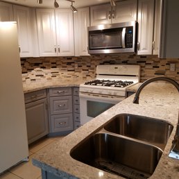 Our new back splash installed by Rancho Flooring, it looks beautiful. Our new back splash installed by Rancho Flooring, it looks beautiful.