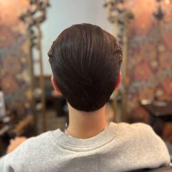 Delilah Salon - Haircut: Taper Fade taper fade with layered side swept top
