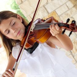 Texas Strings - Amanda getting ready for Concert!