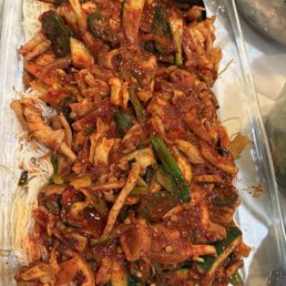 Spicy squid with noodles Spicy squid with noodles