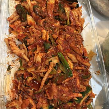Shilla Korean BBQ & Restaurant - Spicy squid with noodles - Korean Near Me - Gardena, California Shilla Korean BBQ & Restaurant - Spicy squid with noodles - Korean Near Me - Gardena, California