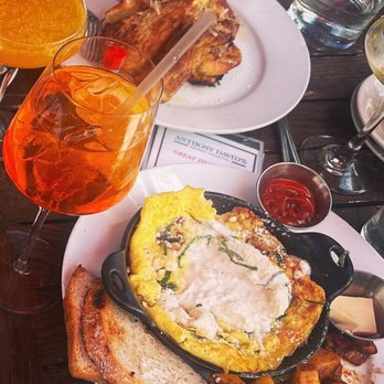 Anthony David's - French Toast Entree, Toasted Coconut Butter Burrata Frittata - Breakfast & Brunch Near Me - Hoboken, New Jersey Anthony David's - French Toast Entree, Toasted Coconut Butter Burrata Frittata - Breakfast & Brunch Near Me - Hoboken, New Jersey