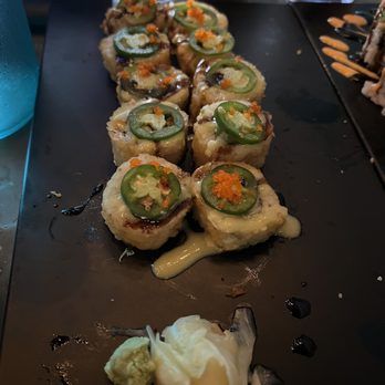 Cool Fish LKN - I forgot what this was, deff a WINNER, maybe the Green Devil Roll, rice was crisped. Yum. - Sushi Bars Near Me - Cornelius, North Carolina