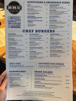 Menu photo 2 BRU Burger Bar - Lexington Lexington, KY
