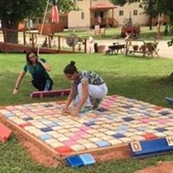 Circle the Wagons Rv Park - Giant outdoor Scrabble Game