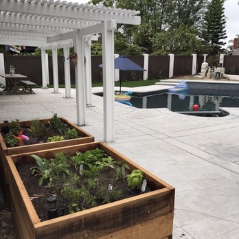 Sea Breeze Landscaping Construction - Garden boxes were the perfect final touch. Last step is to cover that pool equipment! - Landscaping Near Me - Orange, California Sea Breeze Landscaping Construction - Garden boxes were the perfect final touch. Last step is to cover that pool equipment! - Landscaping Near Me - Orange, California