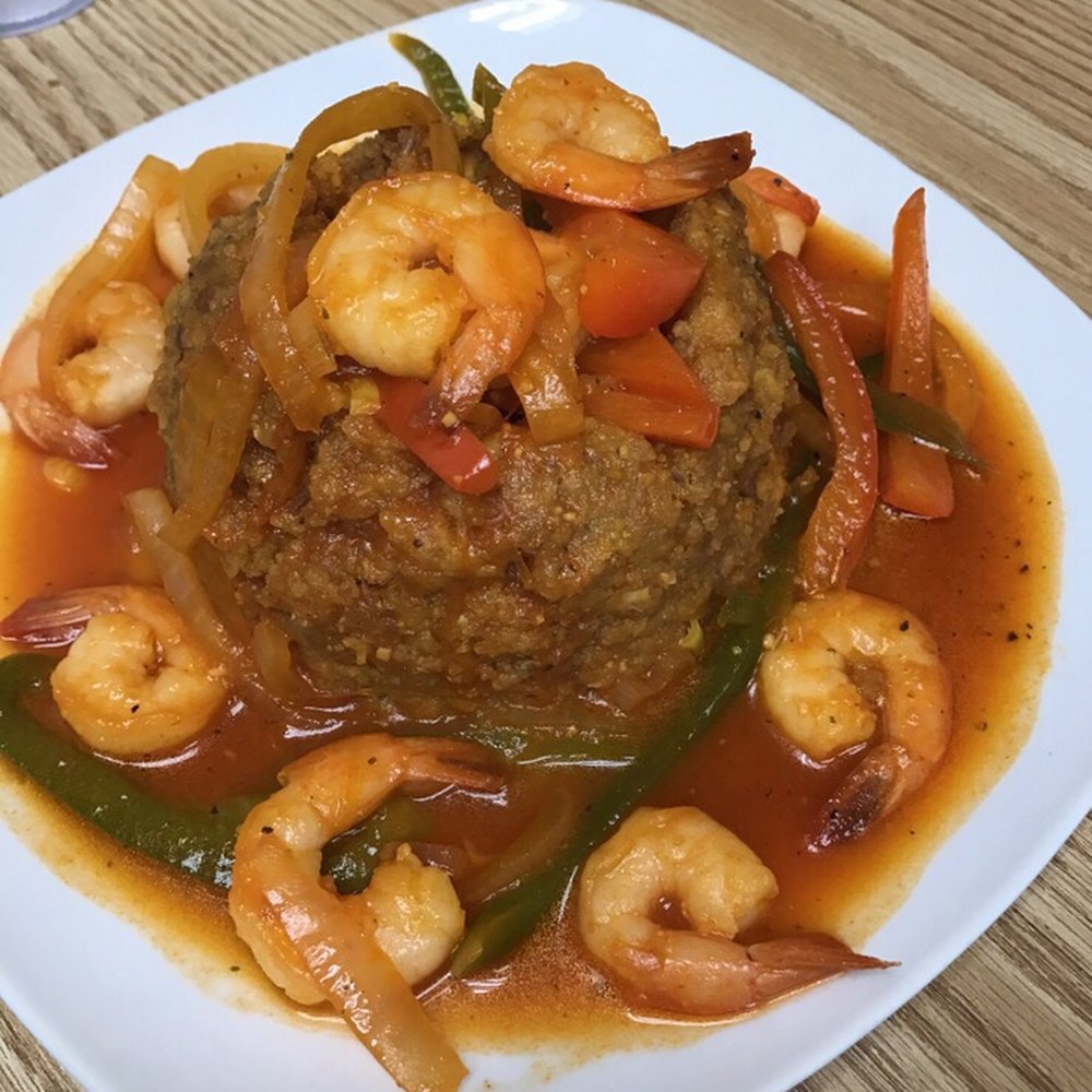 Rincón Criollo - Mofongo camaron, mashed plantains with shrimp - Puerto Rican Near Me - Grand Rapids, Michigan Rincón Criollo - Mofongo camaron, mashed plantains with shrimp - Puerto Rican Near Me - Grand Rapids, Michigan