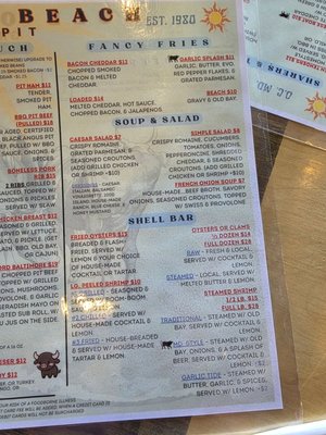 Menu photo 6 Bull on the Beach Ocean City, MD