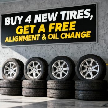 Tire Discount Outlet - From now until December 31, 2025 when you buy 4 new tires you get a FREE alignment and oil change! - Tires Near Me - Lorain, Ohio