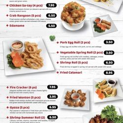 Appetizer Menu