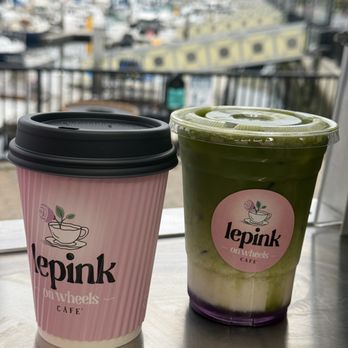 Le Pink on Wheels Cafe - Hot Lovely Latte & Iced Signature Latte) - Coffee & Tea Near Me Le Pink on Wheels Cafe - Hot Lovely Latte & Iced Signature Latte) - Coffee & Tea Near Me