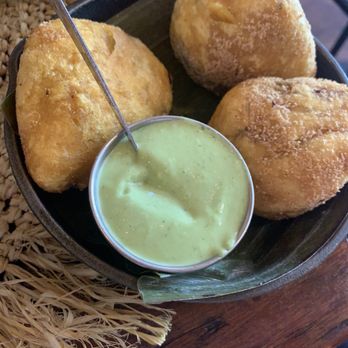 Samba Montclair - Vegan pasties with green sauce - Brazilian Near Me - Montclair, New Jersey Samba Montclair - Vegan pasties with green sauce - Brazilian Near Me - Montclair, New Jersey