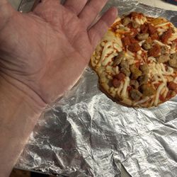 Nutrisystem - Hers a pizza. Smaller than my hand. Pick!