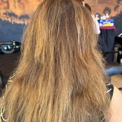 Angel Hair & Threading Salon - Scalp massage & wash & blow dry steam.