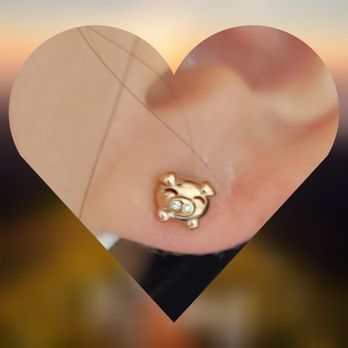 Cleopatra - 14k Gold Pig Earrings. - Piercing Near Me - Irvine, California Cleopatra - 14k Gold Pig Earrings. - Piercing Near Me - Irvine, California