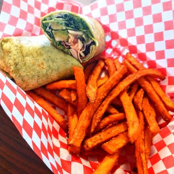 The Place To Go - Turkey wrap with sweet potato fries - American Near Me - Pahrump, Nevada The Place To Go - Turkey wrap with sweet potato fries - American Near Me - Pahrump, Nevada