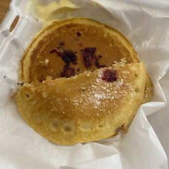 BLT's Breakfast Lunch & Takeout - Blueberry short stack pancakes - Breakfast & Brunch Near Me - Lynn, Massachusetts