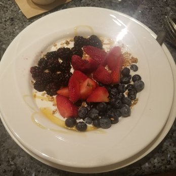 Yolk - South Loop - Greek yogurt bowl with berries, honey and housemade granola 4/5 would order again. Came with pastry on menu; never made it to me. - Breakfast & Brunch Near Me - Chicago, Illinois Yolk - South Loop - Greek yogurt bowl with berries, honey and housemade granola 4/5 would order again. Came with pastry on menu; never made it to me. - Breakfast & Brunch Near Me - Chicago, Illinois