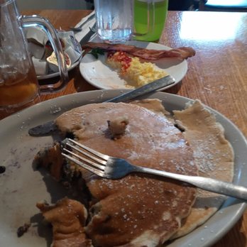 Old Monterey Cafe - Blueberry pancakes with scrambled eggs and bacon - Breakfast & Brunch Near Me - Monterey, California Old Monterey Cafe - Blueberry pancakes with scrambled eggs and bacon - Breakfast & Brunch Near Me - Monterey, California