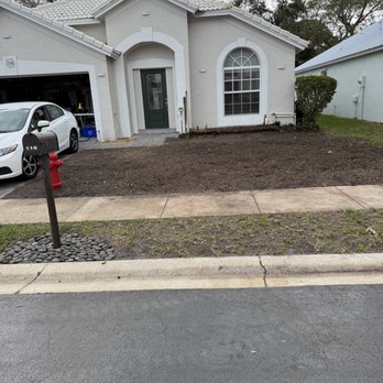 Only Trees - The front of our house after large oak tree removal. - Tree Services Near Me - Jupiter, Florida
