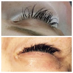 The TOP is NOT JESSICAS WORK!The bottom is. She removed the lashes by someone else and did the set on the bottom. Soft & fluffy The TOP is NOT JESSICAS WORK!The bottom is. She removed the lashes by someone else and did the set on the bottom. Soft & fluffy
