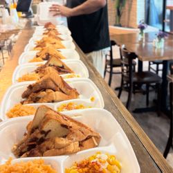 Vecinos Cafe - Birria Grilled Cheese to go for a big group. Done