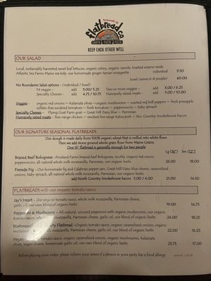 Menu photo 2 Flatbread Company Portsmouth, NH