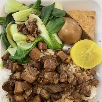 Yes Cafe - Taiwanese Braised Pork Rice - bok choi: comfort food for me - Bubble Tea Near Me - Chandler, Arizona