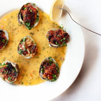 Ritz Cafe - Clams Casino
Little Neck Clams with bacon, garlic and fresh peppers - Cafes Near Me - Northport, New York Ritz Cafe - Clams Casino
Little Neck Clams with bacon, garlic and fresh peppers - Cafes Near Me - Northport, New York