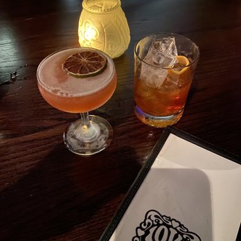 Love Street - Rye-Chihuahua on the left, Old Fashioned with rye on the right. - Cocktail Bars Near Me - Chicago, Illinois Love Street - Rye-Chihuahua on the left, Old Fashioned with rye on the right. - Cocktail Bars Near Me - Chicago, Illinois