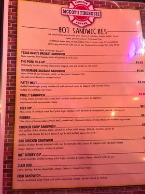 Menu photo 6 McCoys Firehouse Bar & Grill Seattle, WA Menu photo 6 McCoys Firehouse Bar & Grill Seattle, WA