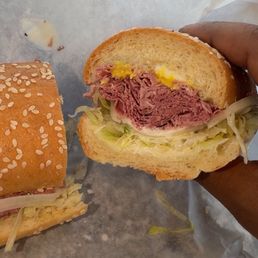 Corned Beef Submarine Sandwich