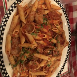 Penne pasta with sausage Penne pasta with sausage