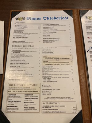 Menu photo 7 Manor Oktoberfest Forest Hills, NY Menu photo 7 Manor Oktoberfest Forest Hills, NY
