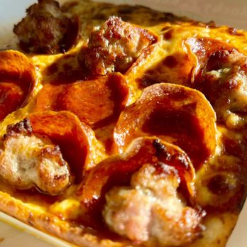 Rocky Rococo Pan Style Pizza & Pasta - Susage & Roni Super Slice - Pizza Near Me - Pewaukee, Wisconsin Rocky Rococo Pan Style Pizza & Pasta - Susage & Roni Super Slice - Pizza Near Me - Pewaukee, Wisconsin