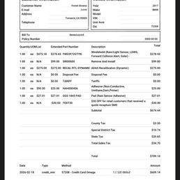 Receipt of work done by business after this business did not honor their advertised pricing. Receipt of work done by business after this business did not honor their advertised pricing.