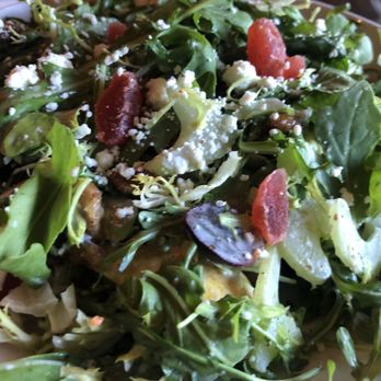 Cinder Bar - Winter Waldorf salad. Candied walnuts, dried strawberries, grapes, goat cheese... yum! - New American Near Me - Williamstown, New Jersey Cinder Bar - Winter Waldorf salad. Candied walnuts, dried strawberries, grapes, goat cheese... yum! - New American Near Me - Williamstown, New Jersey