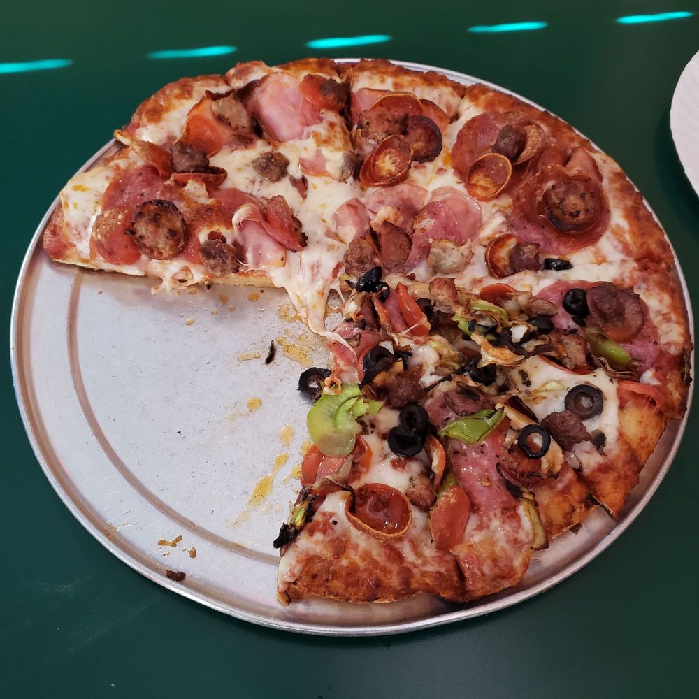 Mountain Mike's Pizza - Medium half All Meat and half Combo. - Pizza Near Me - Tracy, California Mountain Mike's Pizza - Medium half All Meat and half Combo. - Pizza Near Me - Tracy, California