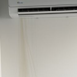 Dripping from AC which are wall units, not central AC. You'd think they would paint