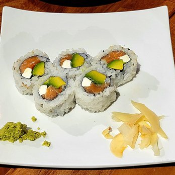 Kusshi - Philly Sushi rolls have smoked salmon, avocado, and cream cheese. My wife ate one. There are 6 in an order. - Sushi Bars Near Me - Silver Spring, Maryland Kusshi - Philly Sushi rolls have smoked salmon, avocado, and cream cheese. My wife ate one. There are 6 in an order. - Sushi Bars Near Me - Silver Spring, Maryland