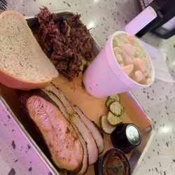 The Pit - Smoked turkey, chopped beef, and creamy mac & cheese. Phenomenal.