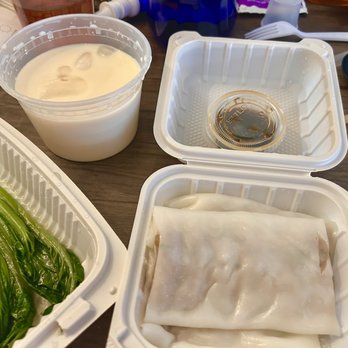 Dim Sum King - 603. Beef Rice Noodle Rolls, Tender Green w/Oyster sauce, Soy Bean Milk - Dim Sum Near Me - Daly City, California