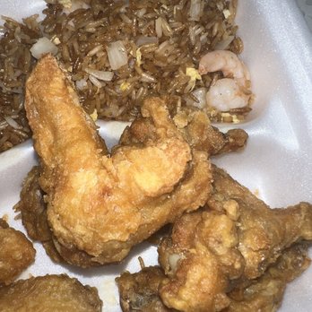Lotus - 10 Pieces Chicken Wing and Shrimp Fried Rice Special Combination ( I ate some of the rice already ) - Chinese Near Me - Atlanta, Georgia Lotus - 10 Pieces Chicken Wing and Shrimp Fried Rice Special Combination ( I ate some of the rice already ) - Chinese Near Me - Atlanta, Georgia
